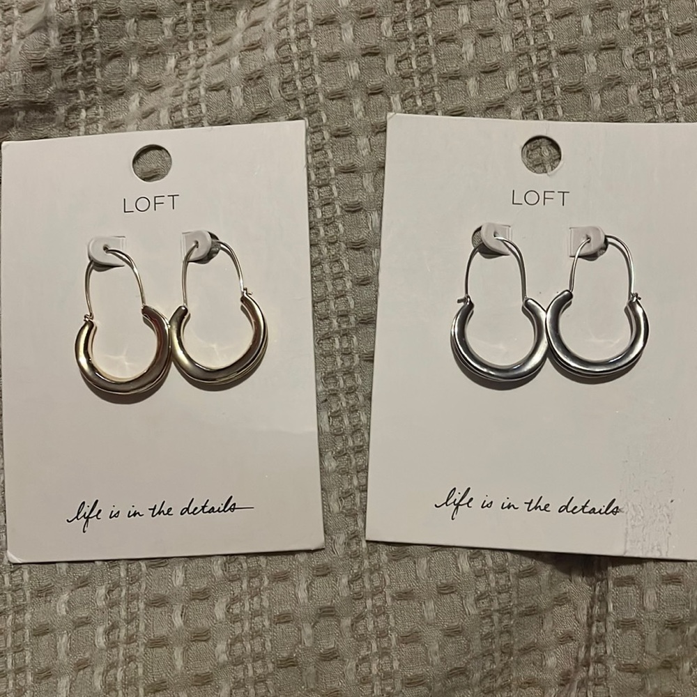 2 pairs of hoop earrings